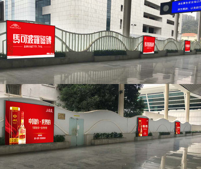 廈門(mén)站南、北一站臺(tái)燈箱廣告