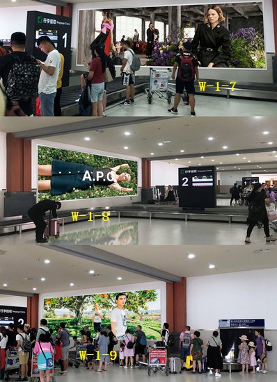 三亞機場西擴到達行李廳轉盤墻面燈箱廣告