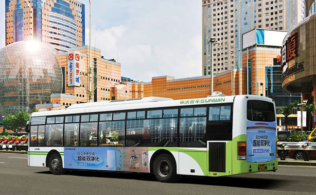 日立空調(diào)上海公交車(chē)廣告