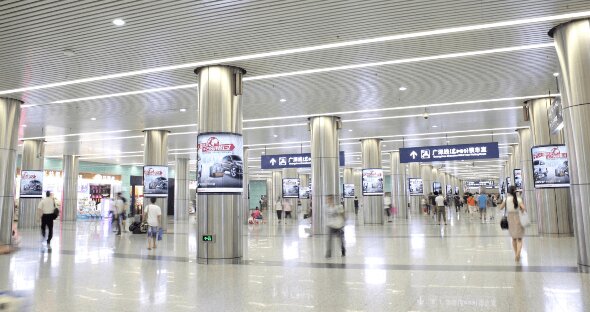 廣州東站廣告多少錢廣告位有哪些？廣州東高鐵站廣告廣深和諧號