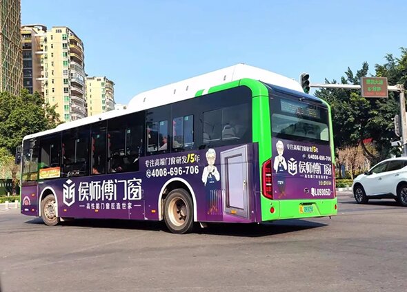惠州公交車廣告價(jià)格多少錢？惠州公交車體廣告家裝建材案例